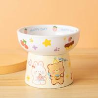 Pet Supplies Ceramic Cat Bowl Creative Multi-use Dog Food Feeding Basin Anti Tipping Non-slip Pet High Foot Bowl Neck Protection - details 1