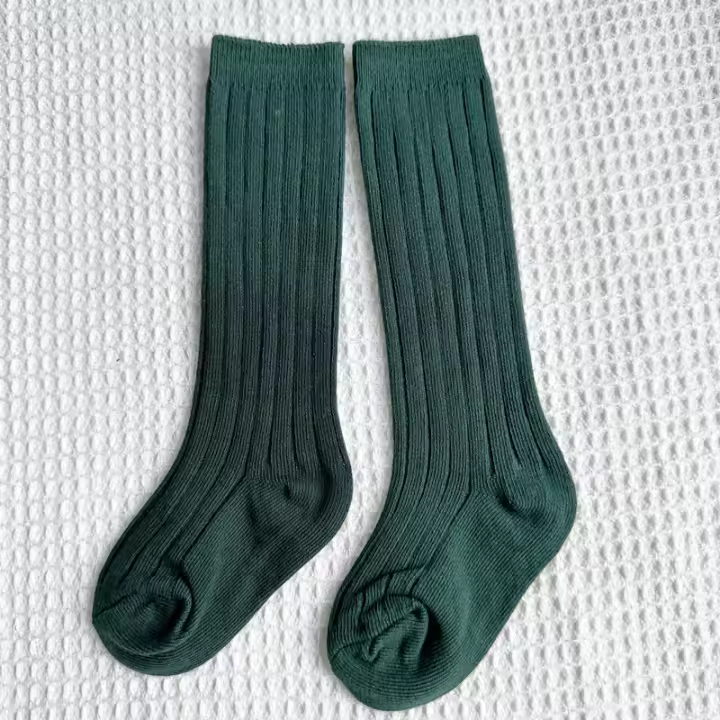Calcetines Altos hasta la Rodilla para Niños Algodón Transpirable a Rayas - 1