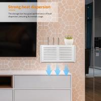 Caja de almacenamiento de enrutador Wifi, estante de Panel inalámbrico montado en la pared, soporte de tablero de enchufe, organizador de cables, decoración del hogar - details 3