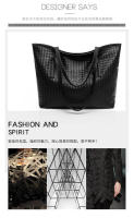 Bolso de mano informal de tela con capacidad para hombro para mujer, bolsa de compras sencilla y grande, a la moda, novedad de 2025 - details 1