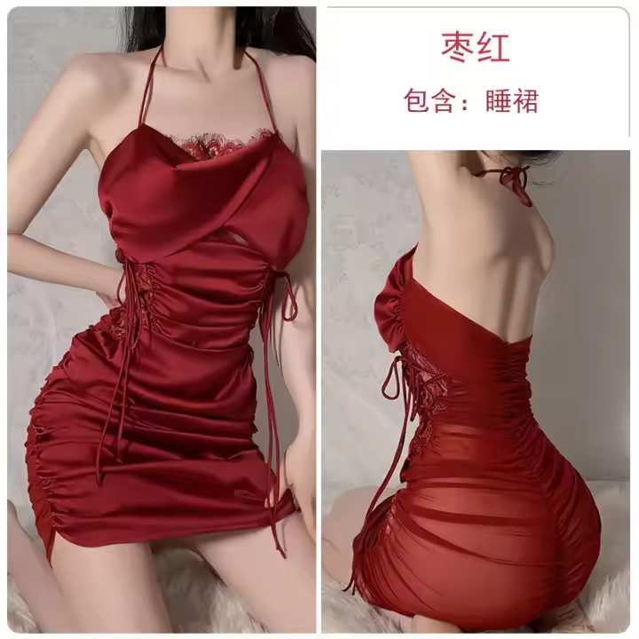 Camisón de Encaje Sexy de Talla Grande Ropa de Dormir para Mujeres Encaje Emocional - 1