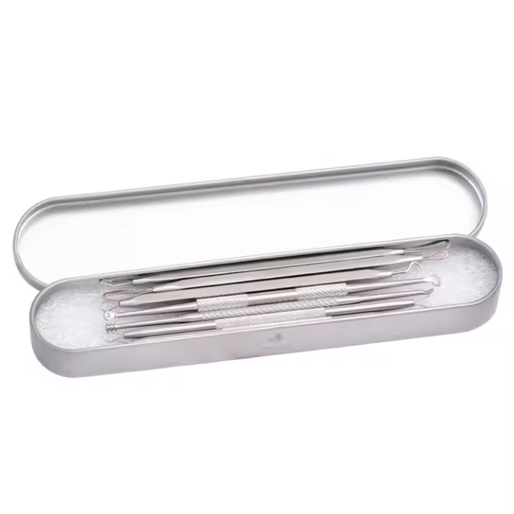 Acero inoxidable acné aguja set anti-acné clip de aguja de la belleza herramientas 7 PCS set - 1