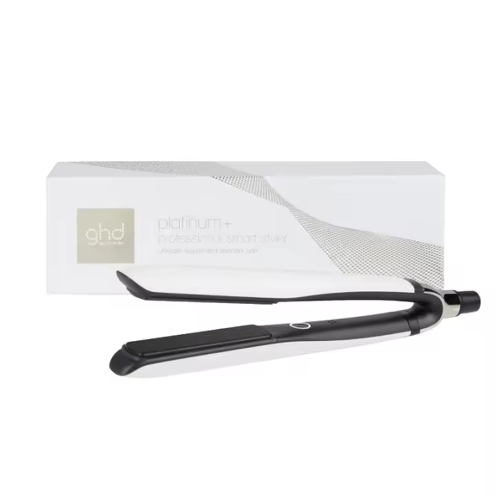 platinum+ blanca - Plancha de pelo profesional inteligente, menos rotura del cabello, más brillo y protección del color, tecnología Ultra-zone, temperatura óptima de peinado 185ºC homogénea - 1