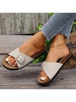 Zapatillas de mujer de moda Con suela gruesa y correa estilo europeo y americano verano 2025 nueva llegada suela de goma - details 4