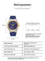 Reloj octogonal con cinta de silicona para hombre, cronógrafo de cuarzo deportivo plateado personalizado, calendario de moda - details 0