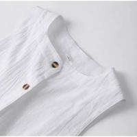 OUWU- Conjunto de bolsillos para mujer, cierre de botón superior sin mangas, falda larga con abertura, tres conjuntos elegantes de 2 piezas de moda para verano - details 5