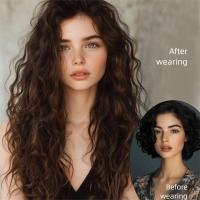 Extensiones de cabello con Clip de 18 pulgadas, permanente de maíz, pelo ondulado corto y rizado, peinado sin costuras, postizos gruesos invisibles - details 2