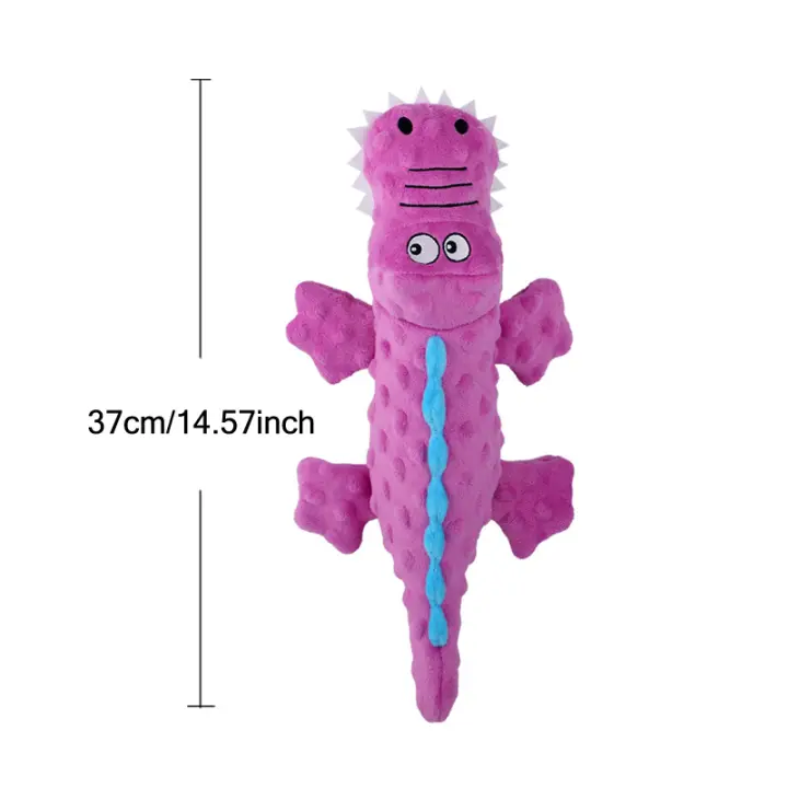 Juguete de Masticación Interactivo de Cocodrilo de Peluche Suave Duradero para Perros y Gatos - 1