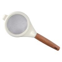 Colador de malla fina de acero inoxidable con mango de madera caliente para la eliminación de alimentos, colador de cocina - details 7