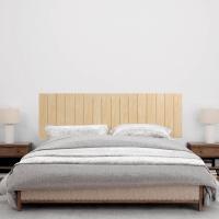Cabecero de Madera reciclada DM Estilo Palet Vertical Cama Palets Herrajes incluidos (150cm, Madera Natural) - details 1