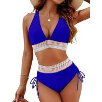 Conjunto de Bikini de Cintura Alta para Mujer Traje de Baño de Dos Piezas con Control de Barriga - details 20