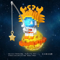 Micro Diamond Particle Building Blocks Twelve Constellations Astronauts Fishing for Stars Creative Building Block Assembly Gift - details 7
