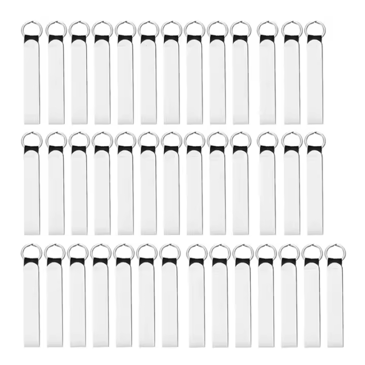 40 Uds llavero de sublimación en blanco llavero de pulsera de neopreno llavero DIY llavero con cordón de muñeca llavero en blanco - 1