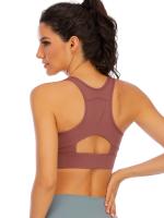 Tops cortos de manga corta para mujer, camisa deportiva de Yoga Rosa cruzada - details 5