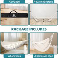 Hamaca y Silla de Algodón Anyoo Portátil Soporte Plegable para Uso Interior y Exterior - details 20