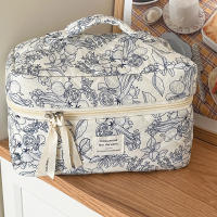 Bolso De Maquillaje Para Mujer Vintage Floral Zipper Organizador De Viaje Para Cosméticos Bolsa De Mano Con Cierre De Cremallera - details 1
