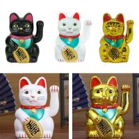 Cajero de la suerte con ondas eléctricas de 8 pulgadas, regalos de apertura de nueva tienda, decoración de gato chino, adornos artísticos de Feng Shui de la fortuna, decoración de habitación - details 4