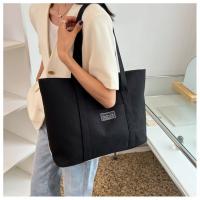 Bolso de mano de tela de cáñamo para mujer, bolso de hombro espacioso, bolso de mensajero versátil con cierre de cremallera, con múltiples bolsillos, para lavar a mano o limpiar en seco - details 4