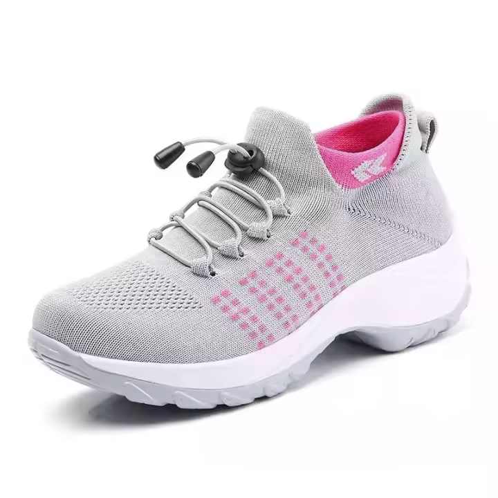 Zapatos de mujer de talla grande, zapatos de madre, zapatos mecedores, calcetines, zapatos casuales de tejido con mosca, zapatos de mujer - 1