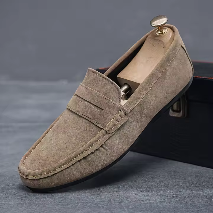 Mocasines suaves de cuero para hombre, zapatos de conducción, antiterciopelo, informales - 1