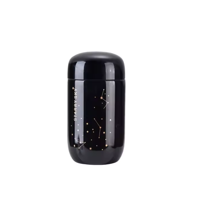 Taza de café a prueba de fugas, frasco térmico, botella de agua, acero inoxidable, cielo estrellado lindo, 200ml - 1