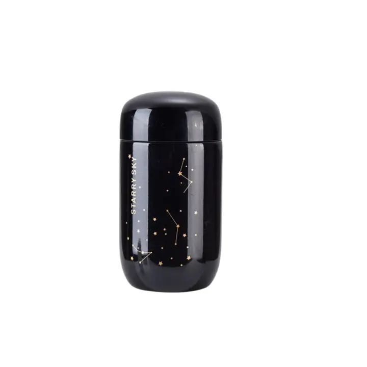 Taza de café a prueba de fugas, frasco térmico, botella de agua, acero inoxidable, cielo estrellado lindo, 200ml - 1