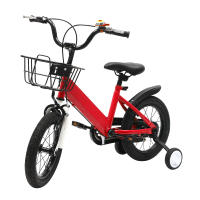 Bicicleta para niños de 14 pulgadas, bici para niños de 3 a 5 años, con ruedas de entrenamiento, cesta ajustable en altura - details 5