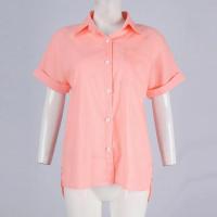 Camisa Simple y a la Moda para Mujer Algodón y Lino Informales, Clásicas con Manga Corta y Borlas - details 83