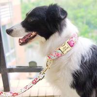 Conjunto Collar perro personalizado, collares nailon perro, correa caminar con estampado Floral mascotas, etiqueta de - details 11