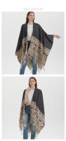Chal grande de punto dividido para otoño e invierno de 2023, capa cálida con borlas de estilo étnico bohemio, oferta especial - details 7