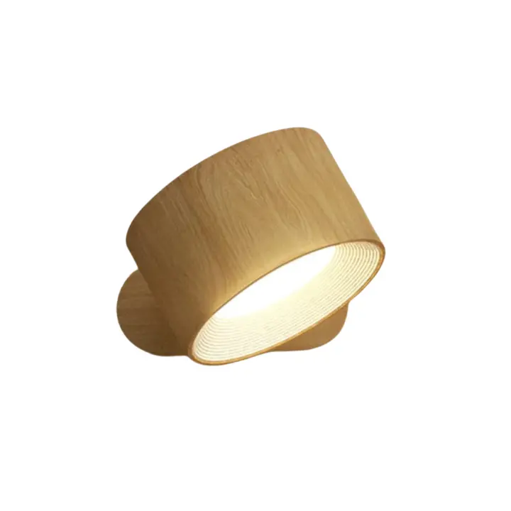 Luz de pared de madera recargable con Sensor de movimiento inalámbrico y brillo blanco cálido, lámpara magnética para dormitorio interior con interruptor - 1