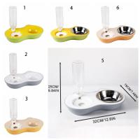 Cuencos desmontables creativos para mascotas, cuenco de alimentación doble de PP para perros, dispensador de agua automático antigolpes, suministros para mascotas - details 0