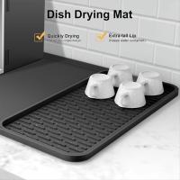 Alfombrilla para máquina de café 2 en 1 fácil de limpiar, almohadilla de drenaje de silicona impermeable, almohadilla aislante antideslizante para encimera, hogar - details 10