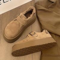 2025 Invierno Caliente Baja Boca Mocasines Una Estribo Estribo Grueso Zuecos Tobilleras Botas Mujer Nieve Botas Mujer Invierno - details 5
