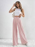 Pantalones de Oficina para Mujer de Cintura Alta y Pierna Ancha Cómoda y Elegante Estilo Clásico de Algodón Ajuste Suelto, No Ajusta, Moda de los 90s - details 21