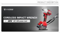 VVOSAI-llave de impacto eléctrica sin escobillas, taladro de mano con batería de iones de litio de 320N.m, 20V - details 1