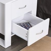 2 Cajones Patas y Base Elevada para Dormitorio Mesa Lateral para Sala de Estar Estilo Moderno 48x39x54 cm Roble - details 17