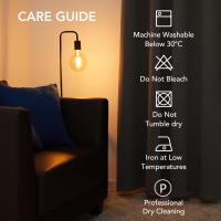 Cortinas opacas de 2 piezas para sala de estar, cortinas aislantes del frío y el calor para dormitorio con pestañas gris claro - details 1