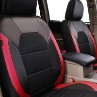 Funda universal para asiento de coche de cuero PU, lona duradera, cojín y funda para asiento, protección completa, 9 unidades por juego - details 1