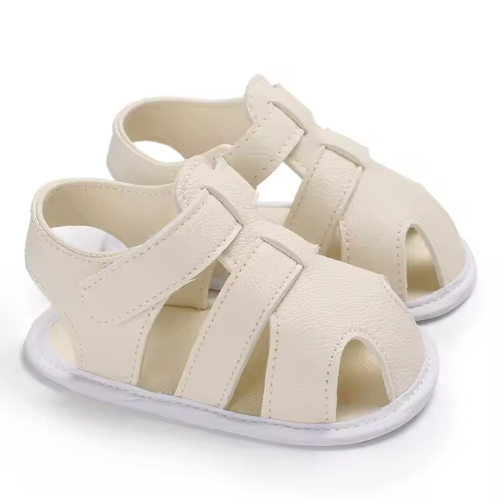 Sandalias de verano para bebé niño casual antideslizantes de cuero con suela de goma tallas para niños de 3 a 18 meses - 1