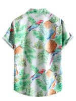 Camisa holgada de manga corta para hombre, top estampado de talla europea, informal, a la moda, novedad de 2023 - details 9