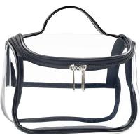 Bolsa de almacenamiento de cosméticos de viaje transparente impermeable (negro) - details 3