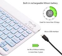 Miniteclado inalámbrico Portátil con Bluetooth, recargable para Apple, iPad, iPhone, Samsung, tableta, teléfono, iOS, Android, Windows - details 25