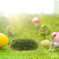 La decoración de oficina imita piedra de musgo, moldes falsos, bolas de plantas en miniatura, bonsái, decoraciones artificiales, diseño de jardín, - details 4