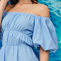 Vestido azul cielo de mujer vestido casual - details 3