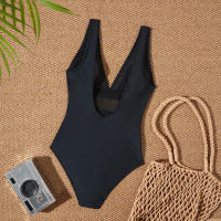 Traje de Baño de Una Pieza Bajo la Espalda 2025 Traje de Baño Sexy con Cuello en V - details 4