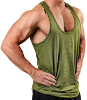 Camiseta De Hombre Sin Mangas En Color Sólido Con Cuello En V Vestido De Muscular Para Ejercicio Estilo Casual Verano - details 6