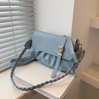 Bolso bandolera elegante para mujer con correa ajustable desmontable - Diseño tejido elegante de color sólido, forro de poliéster, cierre de hebilla, perfecto para ocasiones informales o formales, bolso bandolera informal |   Bolso bandolera elegante | - details 4