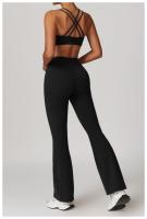 Pantalones de Yoga de Cintura Alta para Mujeres Ajuste Ajustado, Levantamiento de Cadera, Estilo Plumedo Ideal para Yoga y Fitness Material de Nylon - details 34