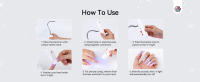Lámpara de mano inalámbrica recargable con soporte magnético flexible, Mini secador de uñas LED, luz U V para Nails-9W - details 7
